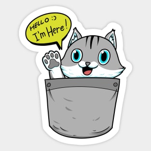 cat pocket Sticker